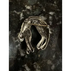 Vintage Silver Tone Rhinestone Leopard Panther Cheetah‎ Articulated Brooch Pin thumbnail 2