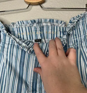 striped paper bag waist mom shorts size 14 thumbnail 9