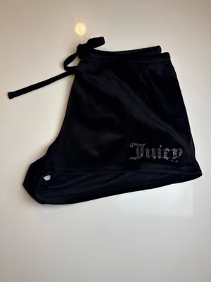 Juicy Couture Black Velour Women's Lounge Shorts Size‎ M thumbnail 3