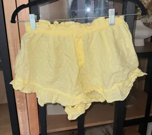Colsie pajamas shorts boxers ruffle hem swiss dot cotton butter frilly thumbnail 1