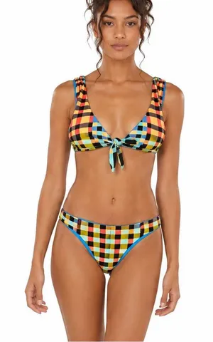 Mara Hoffman Plaid Bikini Set thumbnail 1