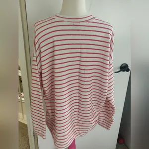 Aerie Red/White Stripe Fleece thumbnail 3