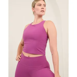 Athleta XS Purpose Crop Bra Small D-DD Berry thumbnail 7