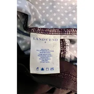 Land’s End Halter Tankini Top Bathing Suit Black White Polka Dot Women’s Size 8 thumbnail 3