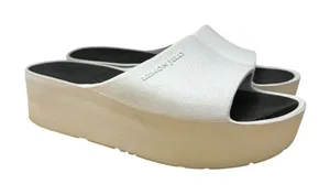 Lemon Jelly EU 37 US 6.5-7 Platform Sandals Slides White Lightweight Vacation thumbnail 1