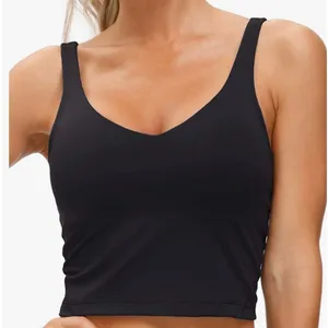 THE GYM PEOPLE Longline Sports Bra Size 2XL Black New With Tags thumbnail 1
