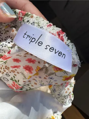 Triple 7 White Floral Halter Maxi Dress thumbnail 6