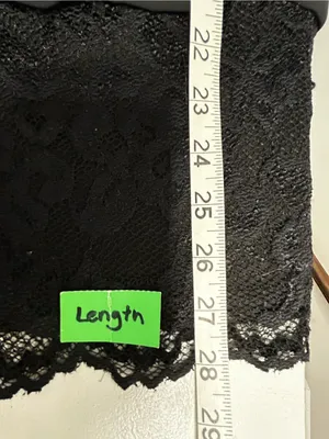 MSK Black Sheer Dolman Sleeve Blouse with Lace Hem thumbnail 5