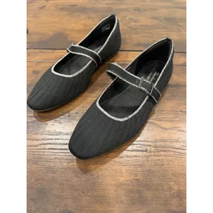 Skechers Cleo Mary Jane Flats Womens 9 Black Knit Vegan Washable Balletcore thumbnail 2