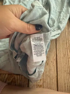 STATESIDE Light Blue Linen Rayon Romper Size M thumbnail 4