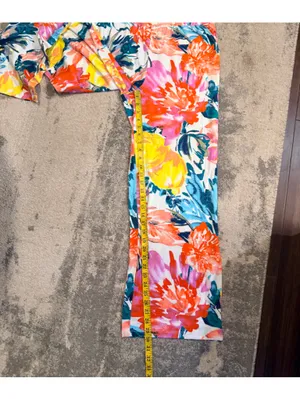 D&Co. Beach Bright Floral Wide-Leg Women's Pants - Multi thumbnail 7