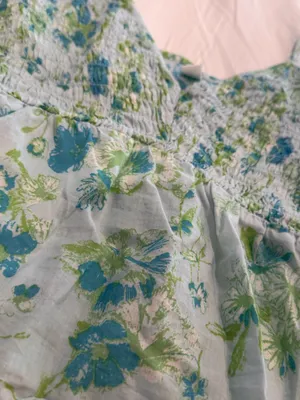 Floral Smocked Free People Tank Top thumbnail 2