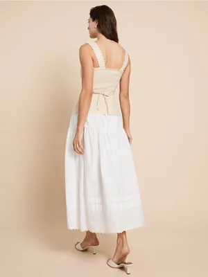 NWT Few Moda Beth Skirt size 0 o.p.t white cotton eyelet maxi midi skirt thumbnail 6