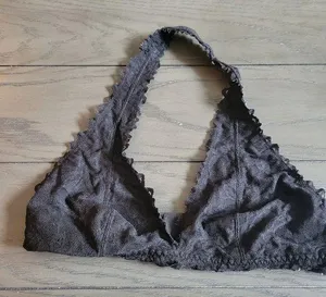 Victorias Secret Pink black demibra bra size Large (A-C) thumbnail 1