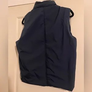 Bomboogie $252 Puffer Vest Hooded Hoodie Fall Navy Blue‎ Primaloft Nautical thumbnail 2