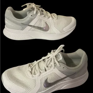 Nike Women's White and Gray Sneakers thumbnail 2