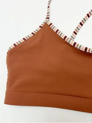 Spiritual Gangster adjustable strap sports bra earthy desert boho active size XL thumbnail 3