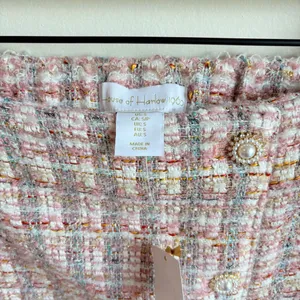 House Of Harlow 1960 NEW Women’s Tweed Pixie Dust Plaid Pink Mini Skirt Size S thumbnail 6