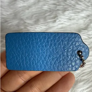 2" COACH Blue Fob Bag Charm Hang tag Hangtag thumbnail 2