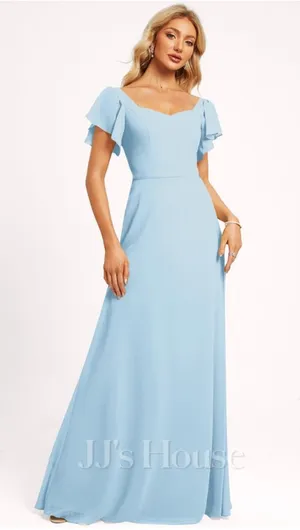 JJ's House Bridesmaid Dress A-line Ruffle Chiffon Dress thumbnail 1