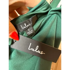 NWT Lulus Incredible Allure Forest Green Backless Mermaid Maxi Dress Holiday S thumbnail 8
