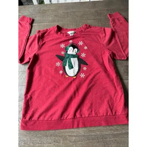 Christopher &‎ Banks Women's Red Snowman Sweatshirt Size Large thumbnail 5