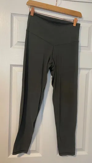 Aerie High Waist Olive Green Leggings Chill.Play.Move thumbnail 1
