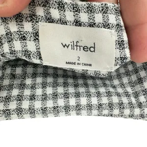 Wilfred Aritzia Size 2 Gingham Mini Dress Black White Checkered Spaghetti‎ Strap thumbnail 7