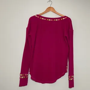 Free People Rainbow Thermal Henley thumbnail 5