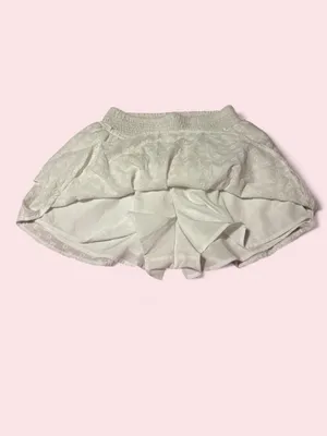 Hollister White Tiered Eyelet Mini Skirt thumbnail 3