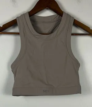 Set Active Taupe Sports bra top size small thumbnail 1