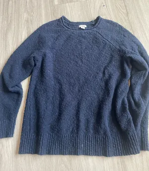 L.L. Bean Navy Blue Crewneck Sweater thumbnail 1