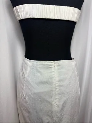 Strapless White Twist-Front party fit wedding Cutout Midi Dress vacation Large thumbnail 11