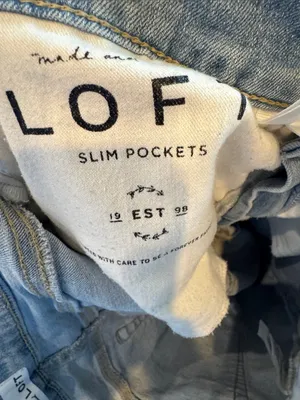 LOFT Light Blue Skinny Cropped Jeans with Raw Hem thumbnail 5