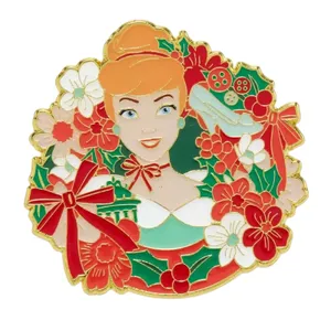 Loungefly Disney Cinderella Wreath Enamel Pin - BoxLunch Exclusive NEW thumbnail 1