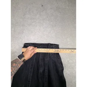 Abercrombie & Fitch A&F Mom Jean Women's 26/2 Black Paperbag High‎ Rise Belt thumbnail 8