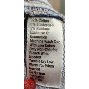 KAARI Blue Straight Crop Painted Light Wash Denim Jeans Size‎ 10 thumbnail 7