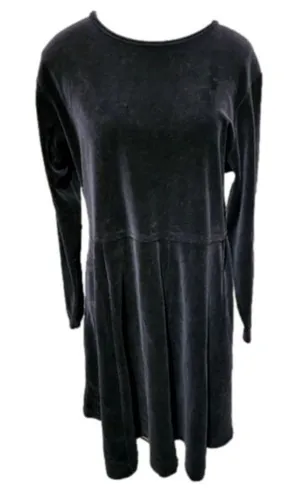 L L Bean Dress Black Stretch Long Sleeve Medium thumbnail 1