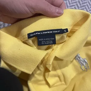 Ralph Lauren Golf Women’s Stretch Polo Shirt Yellow Silver Big Pony Size Small thumbnail 8