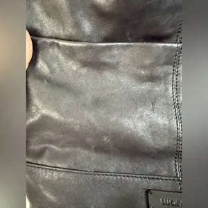 Lucky brand, leather bucket style multi pocket crossbody bag thumbnail 3