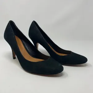 Schutz‎ Black Suede Closed Toe Classic Pumps Heels thumbnail 3