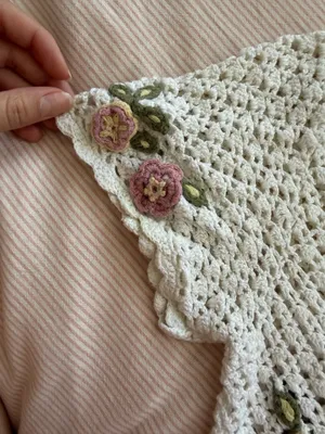 Vintage crochet top White thumbnail 4