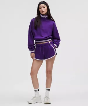 Lululemon Scuba Oversized Short 3" Trim College Purple, Size XS thumbnail 5