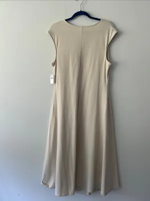 Old Navy |Light Cream Scoop Neck Cap Sleeve Dress sz L thumbnail 5