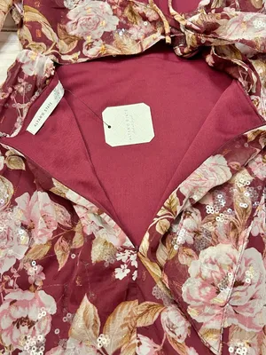 Altar'd State Sailor Floral Maxi Dress in Burgundy Size S NWT thumbnail 15