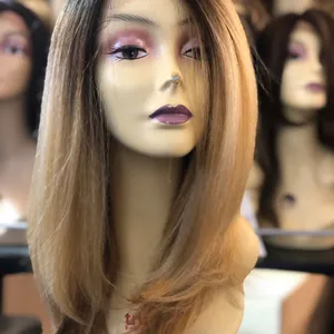Thick ethnic SidePart Ombré Blonde Lacefront Wig thumbnail 15