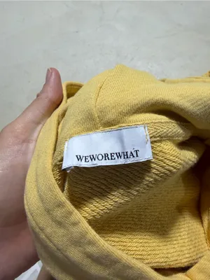 Weworewhat Yellow Hooded Sweatshirt cotton XS thumbnail 7