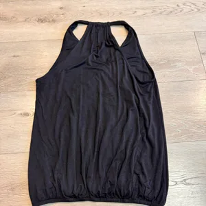 Fashion Black Sleeveless Wrap Neck‎ Ruched Hem Tank Top Womens Medium M thumbnail 3