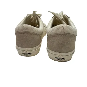 VANS Old Skool Woven Check Marshmallow White Suede Low Top Sneakers Women's 10 thumbnail 3