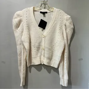 NEW Marc New York Andrew Ivory Sweater Size Medium Cardigan Acrylic‎ cropped thumbnail 6